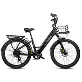 SAMEBIKE RS-A01 Electric Bike - 500W Motor 48V14AH Battery  50KM Range Mechanical Disc Brakes - Black